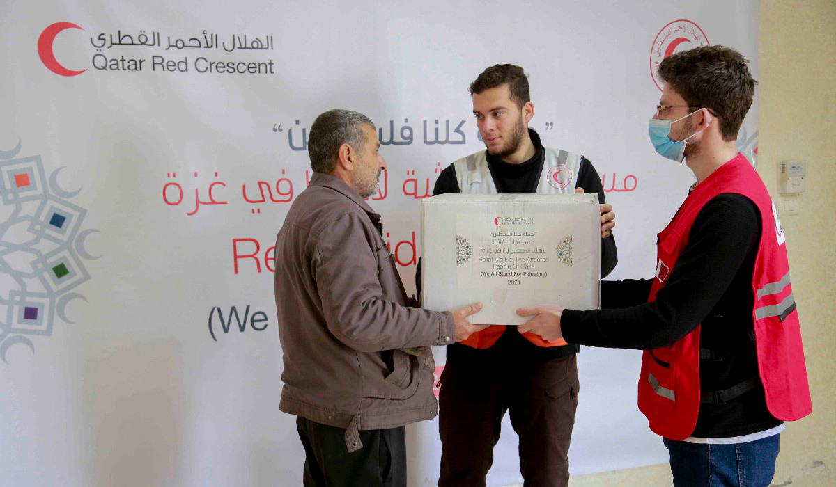 QRCS Delivers Humanitarian Aid to People of Gaza